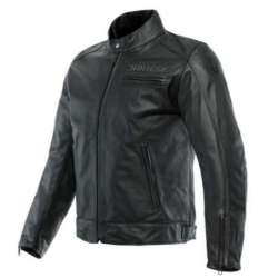 Veste en cuir Zaurax noir