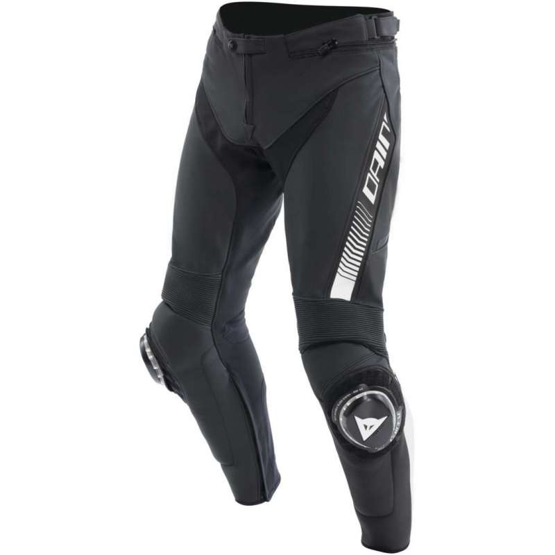 Pantalon en Cuir Super Speed noir-blanc