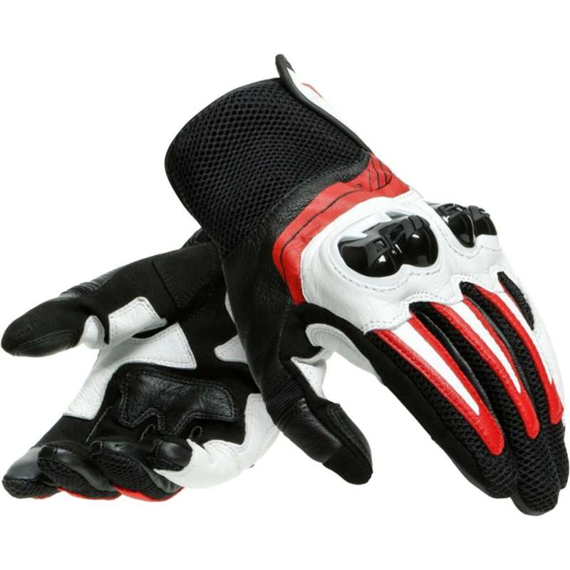 Gants Cuir Mig 3 Unisex noir-blanc-rouge