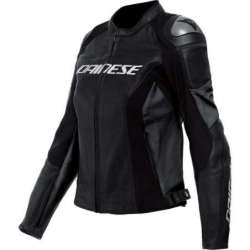 Veste Cuir Femmes Racing 4 noir