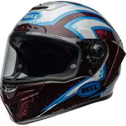 Casque BELL Race Star DLX Flex - Xenon Gloss Blue/Retina
