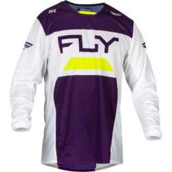 Maillot FLY RACING Kinetic Reload - Deep Purple/blanc/Hi-Vis