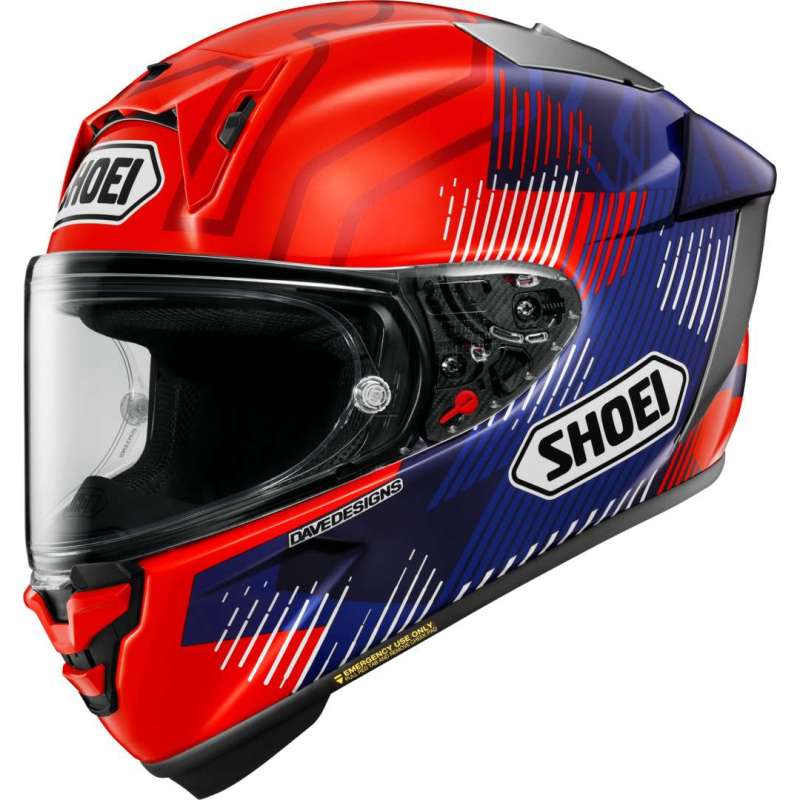 Integralhelm Shoei X-Spirit Pro Marquez 8 TC-1, rot-blau-weiss