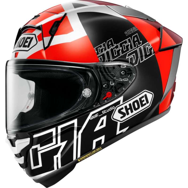 Integralhelm Shoei X-Spirit Pro Diggia 2 TC-1, rot-blau-weiss