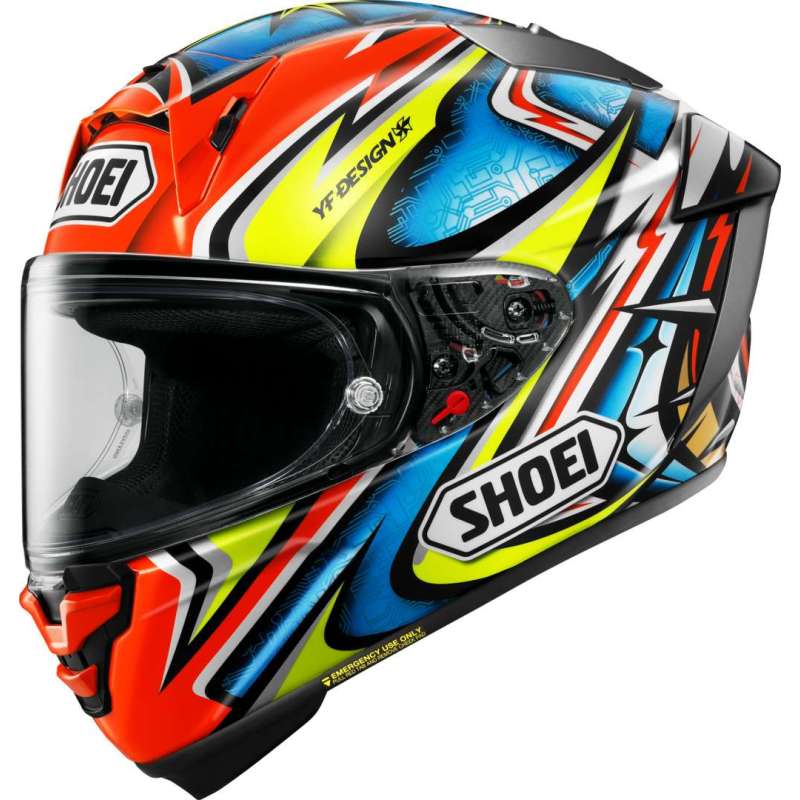 Integralhelm Shoei X-Spirit Pro Daijiro TC-1, rot-blau-gelb