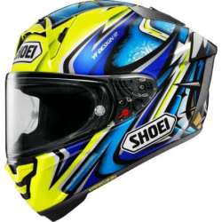 Casque intégral Shoei X-Spirit Pro Daijiro TC-3,  bleu-jaune
