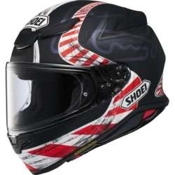 Integralhelm Shoei NXR2 Knee Down TC-5, matt-schwarz-rot-weiss
