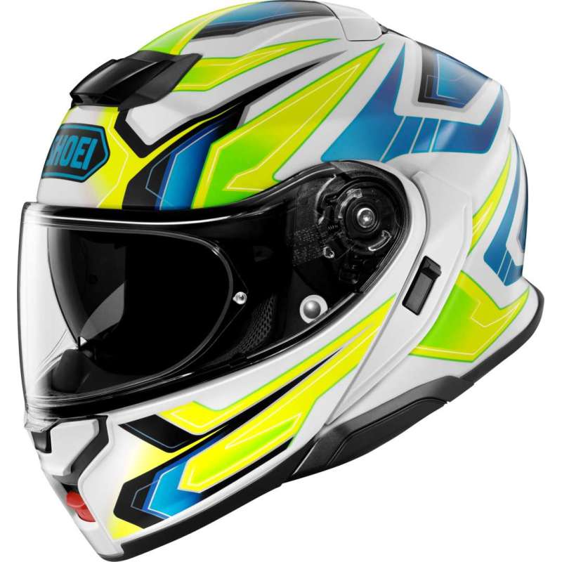 Casque modulable Shoei Neotec 3 Anthem TC-3, blanc- bleu-jaune