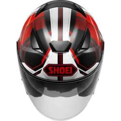 Casque jet Shoei J-Cruise 3 Whizzy TC-1 noir-rouge-blanc
