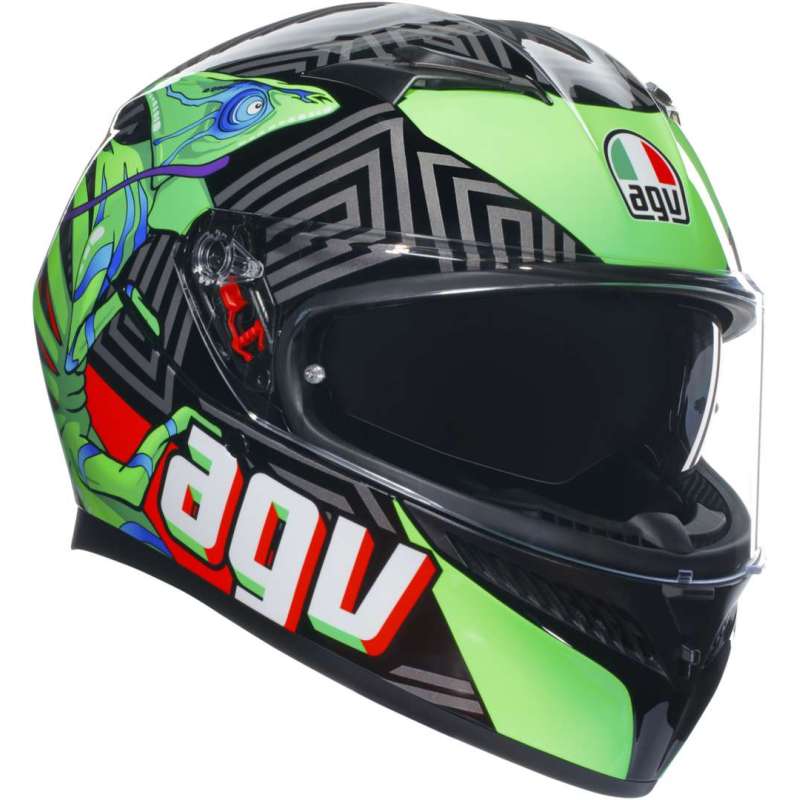 Casque intégral AGV K3 Kamaleon noir rouge vert