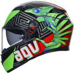 Casque intégral AGV K3 Kamaleon noir rouge vert