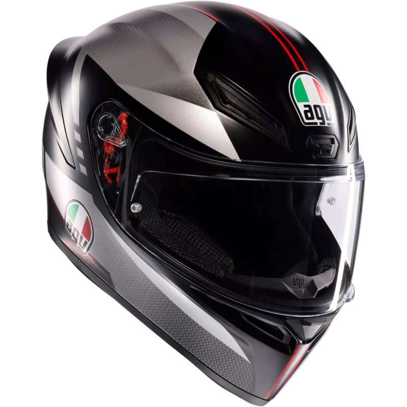 Casque intégral AGV K1 S Fastlap noir gris rouge