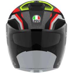 Casque jet AGV Irides Zurigo noir rouge jaune