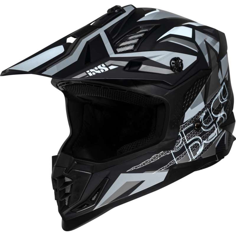 Motocross-Helm iXS363 2.0 mattschwarz anthrazit weiß