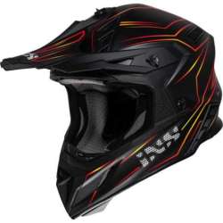 Casque de Motocross iXS189FG 2.0 noir mat rouge