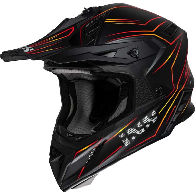 Motocross Helm iXS189FG 2.0 schwarz matt rot
