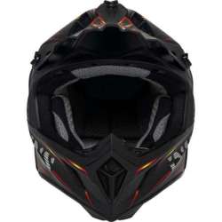 Motocross Helm iXS189FG 2.0 schwarz matt rot