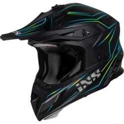 Casque de Motocross iXS189FG 2.0 noir mat jaune fluo