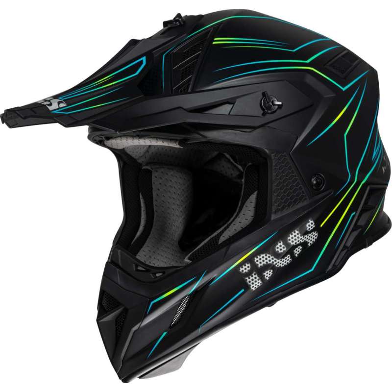 Motocross Helm iXS189FG 2.0 mattschwarz neongelb