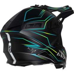 Casque de Motocross iXS189FG 2.0 noir mat jaune fluo