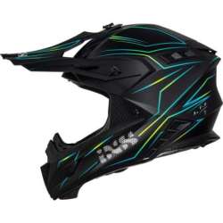 Casque de Motocross iXS189FG 2.0 noir mat jaune fluo