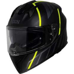 Casque intègrale iXS217 2.0 noir mat jaune fluo