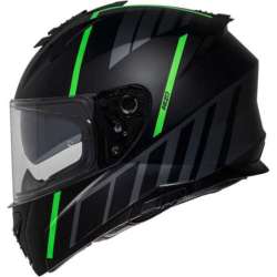 Casque intègrale iXS217 2.0 noir mat vert fluo