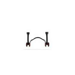 Béquille de stand arrière BIHR Home Track supports en "V" noir mat roues rouge
