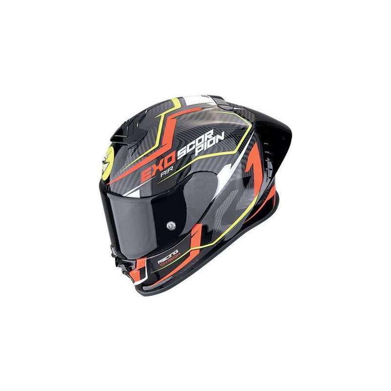 Integralhelm SCORPION EXO-R1 EVO II AIR COUP Schwarz-Rot-Gelb fluoreszierend