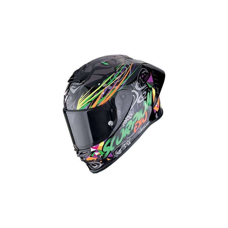 Casque Intégral SCORPION EXO-R1 EVO II AIR SAVAGE Noir-Vert-Orange