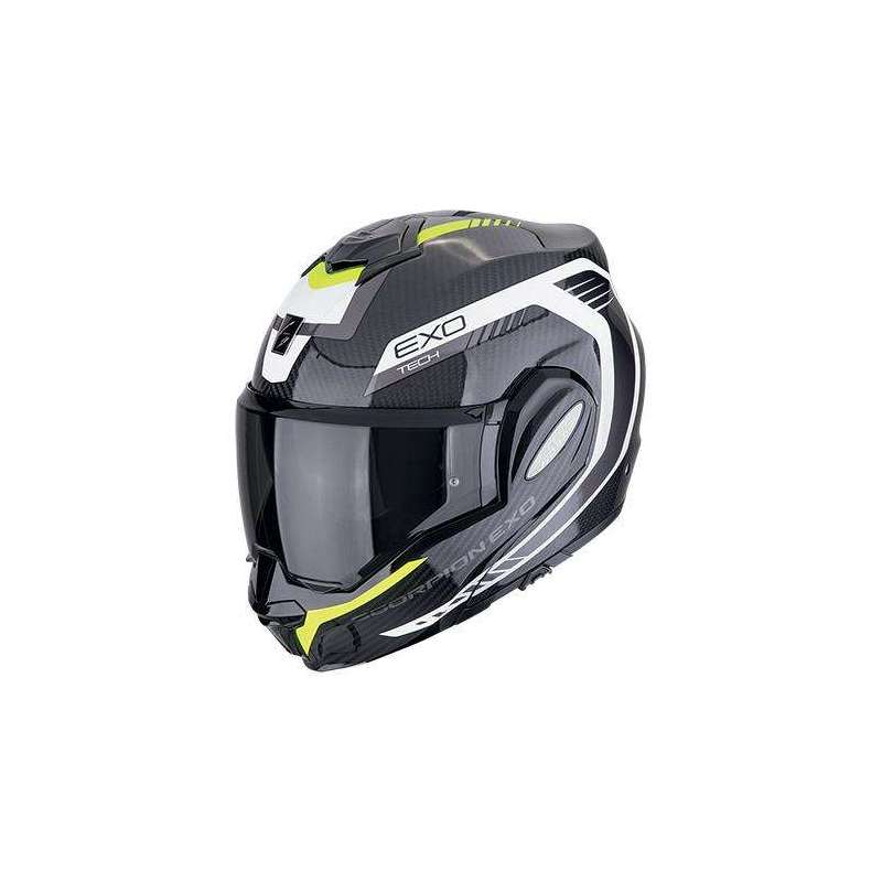 Modulohelm SCORPION EXO-TECH EVO CARBONE COSY Schwarz-Neongelb