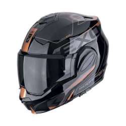 Casque Modulable SCORPION EXO-TECH EVO TRAVELLER Noir-Cuivre