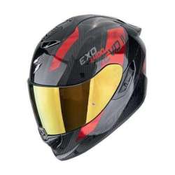 Casque Intégral SCORPION EXO-1400 EVO II CARBON AIR PLATTED Noir-Rouge