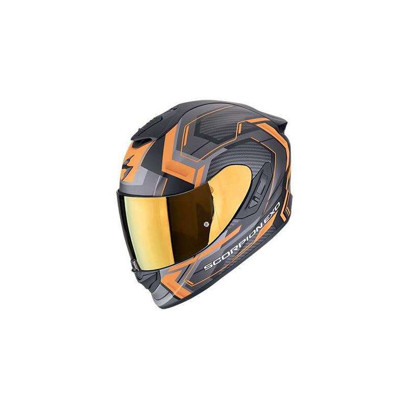 Integralhelm SCORPION EXO-1400 EVO II AIR LINART Mattschwarz-Orange