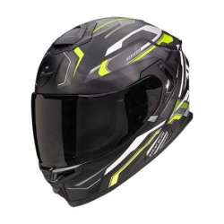 Casque Intégral SCORPION EXO-GT SP AIR AUGUSTA Noir Mat-Gris-Jaune Fluo