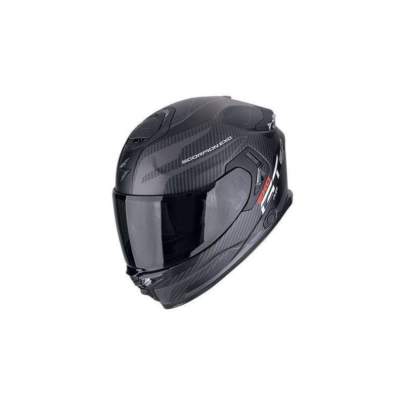 Casque Intégral SCORPION EXO-GT SP AIR FLEX Noir mat-Argent