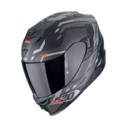 Casque Intégral SCORPION EXO-520 EVO AIR RANKA Noir mat-Argent-Rouge