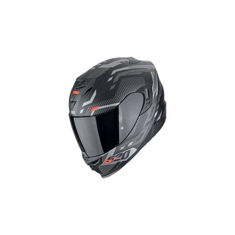 Integralhelm SCORPION EXO-520 EVO AIR RANKA Mattschwarz-Silber-Rot