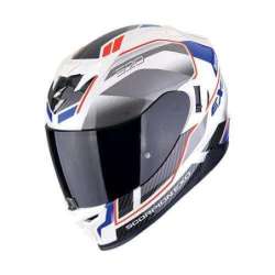 Casque Intégral SCORPION EXO-520 EVO AIR LENA Blanc perle-Bleu