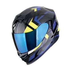 Integralhelm SCORPION EXO-520 EVO AIR SENSUS Schwarz-Blau-Leuchtgelb