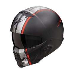 Casque Modulable SCORPION EXO-COMBAT II LORD Noir Mat-Rouge