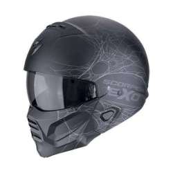 Casque Modulable SCORPION EXO-COMBAT II SPIDERWEB Noir mat-Argent