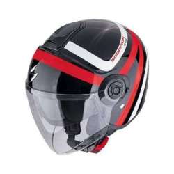 Jet Helm SCORPION EXO-CITY II RIVA Schwarz-Rot