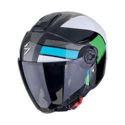 Jet Helm SCORPION EXO-CITY II BLUR Schwarz-Weiss-Grün