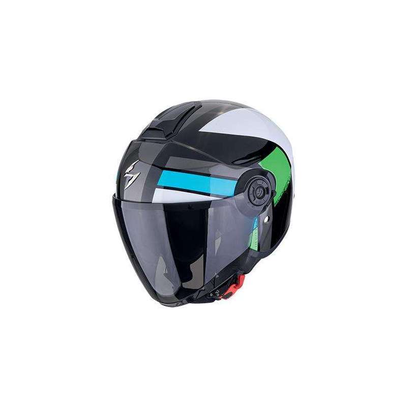 Jet Helm SCORPION EXO-CITY II BLUR Schwarz-Weiss-Grün