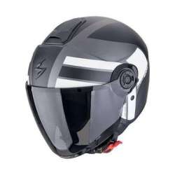 Casque Jet SCORPION EXO-CITY II BLUR Argent mat-Noir-Blanc