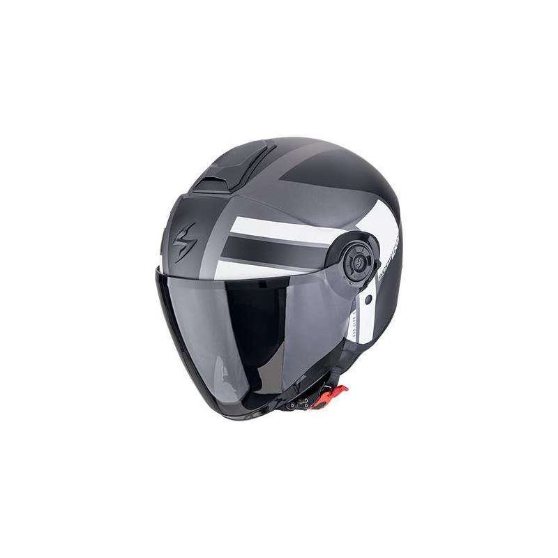 Casque Jet SCORPION EXO-CITY II BLUR Argent mat-Noir-Blanc