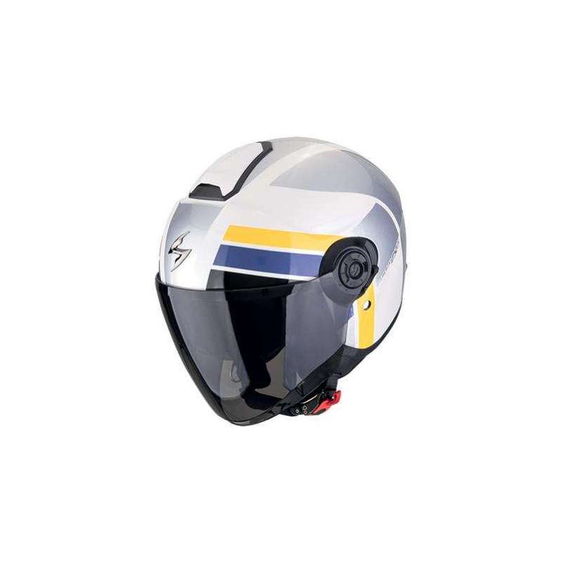 Jethelm SCORPION EXO-CITY II BLUR Weiss-Silber-Gelb