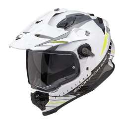 Adventure Helm SCORPION ADF-9000 AIR FEAT Weiß-Schwarz-Gelb Fluo