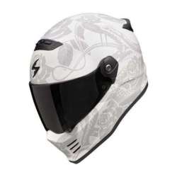 Casque Intégral SCORPION COVERT FX DRAGON Gris Clair Mat-Argent